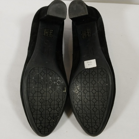 L.K. Bennett Black Suede Slip On Pumps Size 39 GUC - Picture 8 of 8